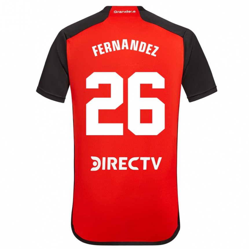 Kids Football Nacho Fernández #26 Red Black White Away Jersey 2024/25 T-Shirt