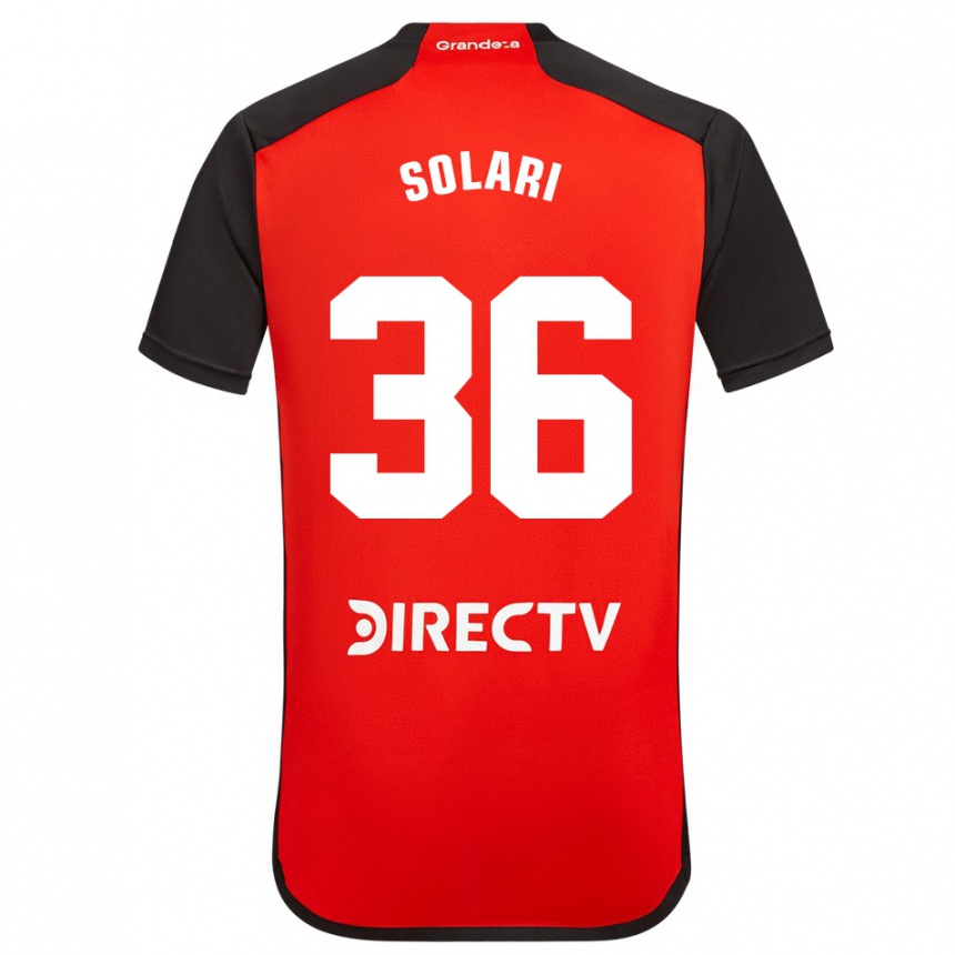 Kids Football Pablo Solari #36 Red Black White Away Jersey 2024/25 T-Shirt