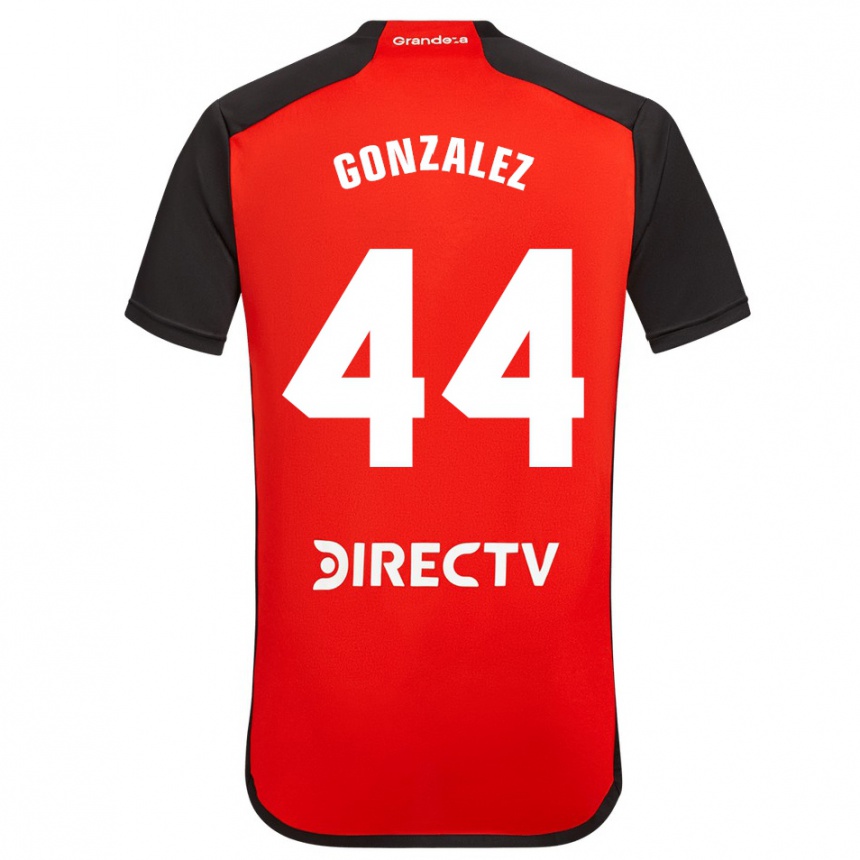 Kids Football Alexis González #44 Red Black White Away Jersey 2024/25 T-Shirt