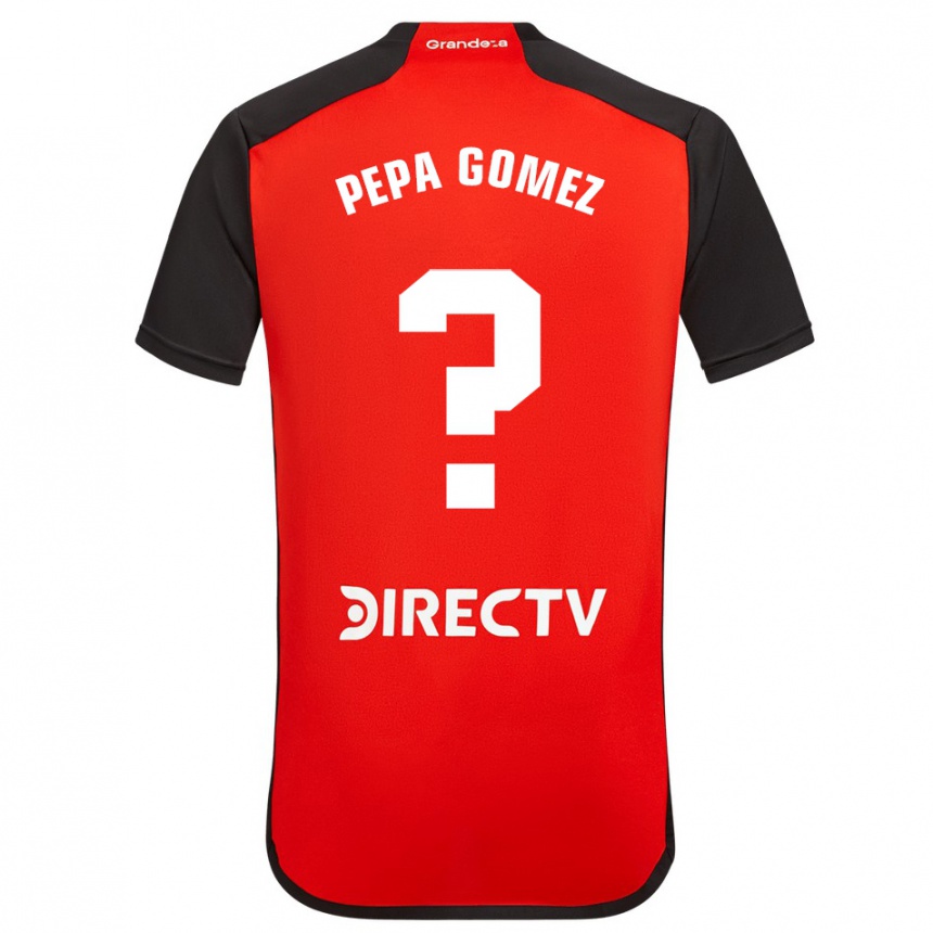 Kids Football Romina Celeste Gómez #0 Red Black White Away Jersey 2024/25 T-Shirt