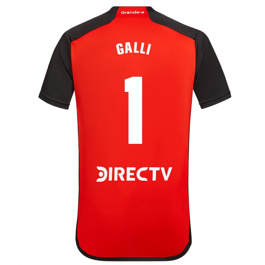 Kids Football Ludmila Galli #1 Red Black White Away Jersey 2024/25 T-Shirt