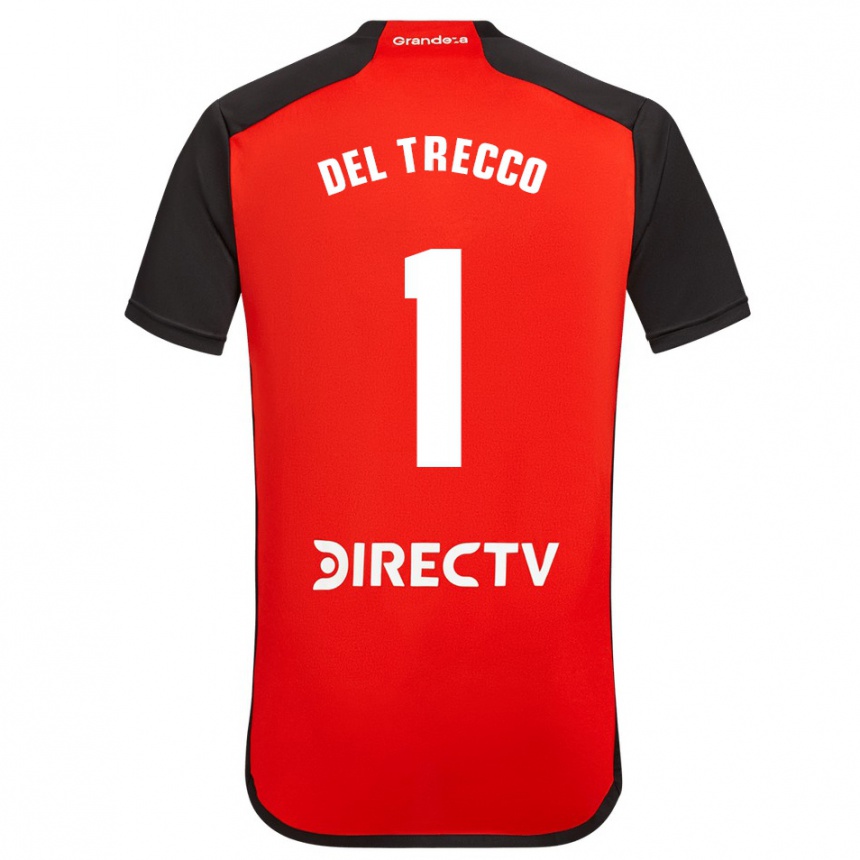 Kids Football Martina Del Trecco #1 Red Black White Away Jersey 2024/25 T-Shirt