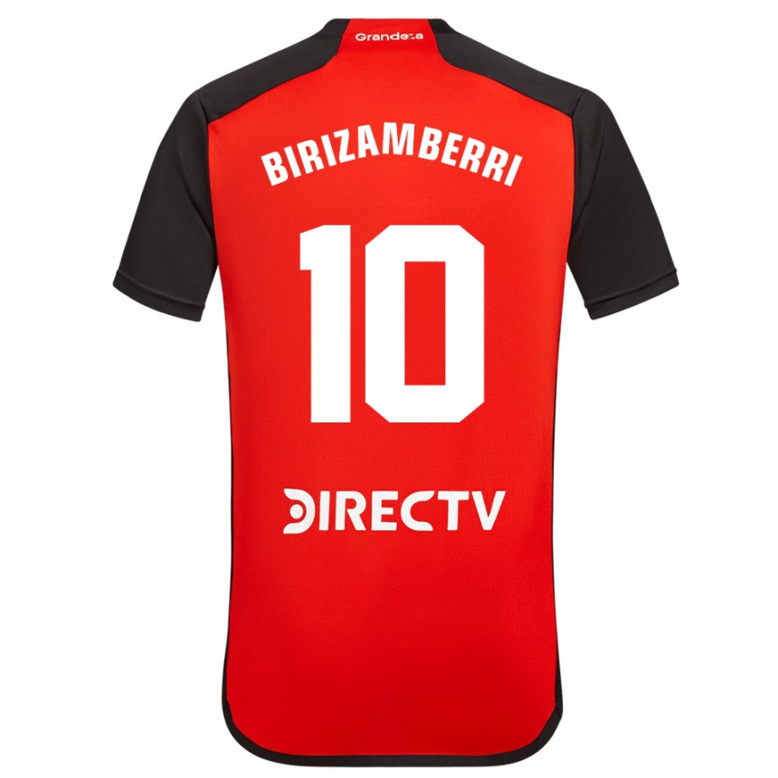 Kids Football María Carolina Birizamberri Rivero #10 Red Black White Away Jersey 2024/25 T-Shirt