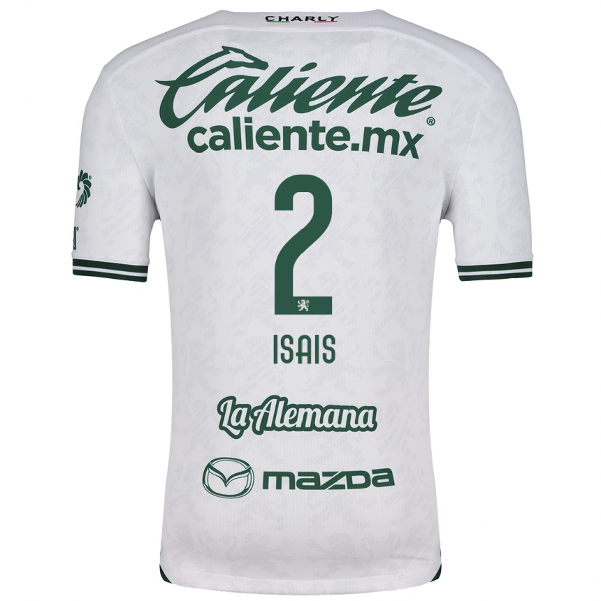 Kids Football Mauricio Isaís #2 White Green Away Jersey 2024/25 T-Shirt