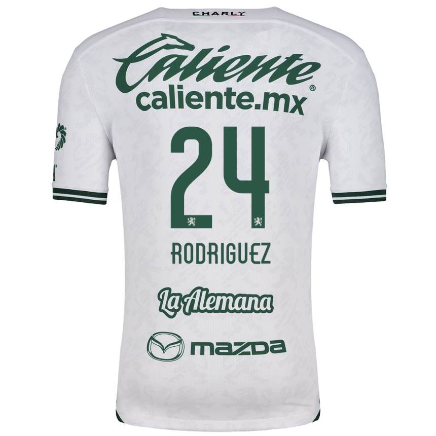 Kids Football Osvaldo Rodríguez #24 White Green Away Jersey 2024/25 T-Shirt