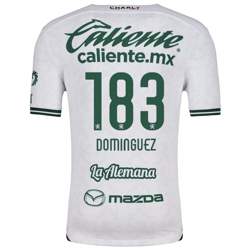 Kids Football Jesús Domínguez #183 White Green Away Jersey 2024/25 T-Shirt