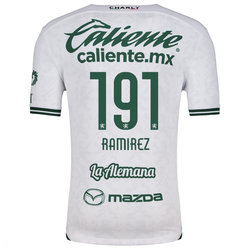 Kids Football Ian Ramírez #191 White Green Away Jersey 2024/25 T-Shirt