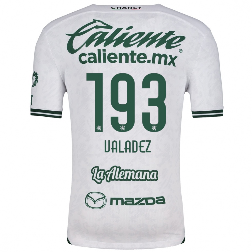 Kids Football Luis Valadez #193 White Green Away Jersey 2024/25 T-Shirt