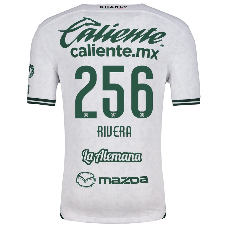 Kids Football Fernando Rivera #256 White Green Away Jersey 2024/25 T-Shirt