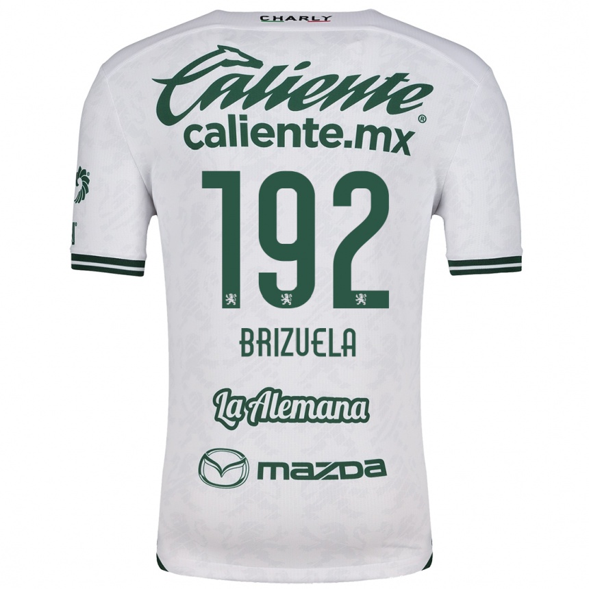 Kids Football Juan Brizuela #192 White Green Away Jersey 2024/25 T-Shirt