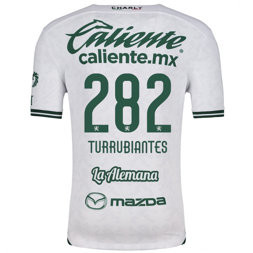 Kids Football Abdon Turrubiantes #282 White Green Away Jersey 2024/25 T-Shirt