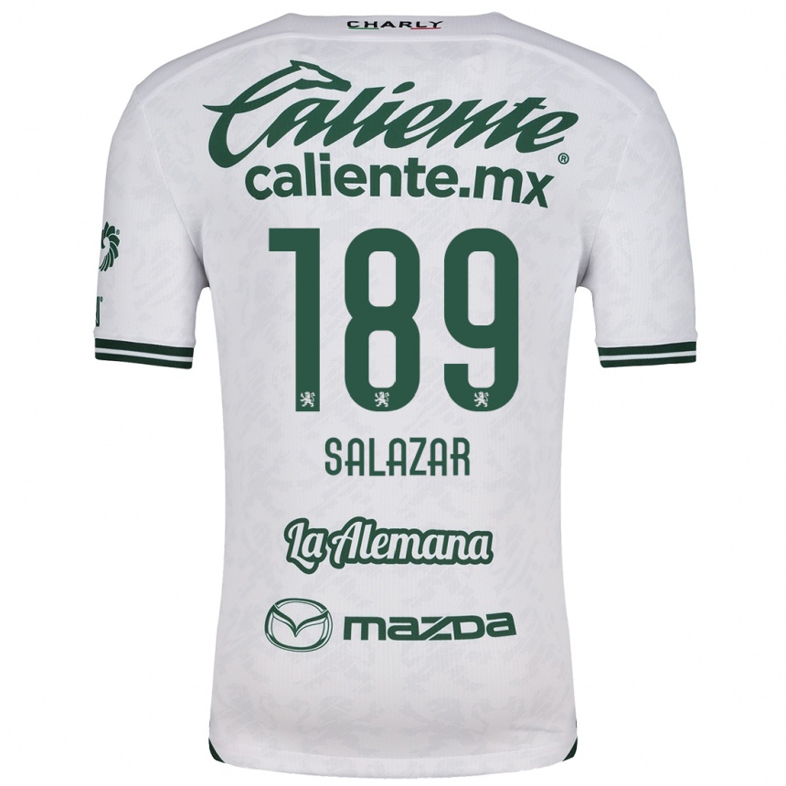 Kids Football José Salazar #189 White Green Away Jersey 2024/25 T-Shirt