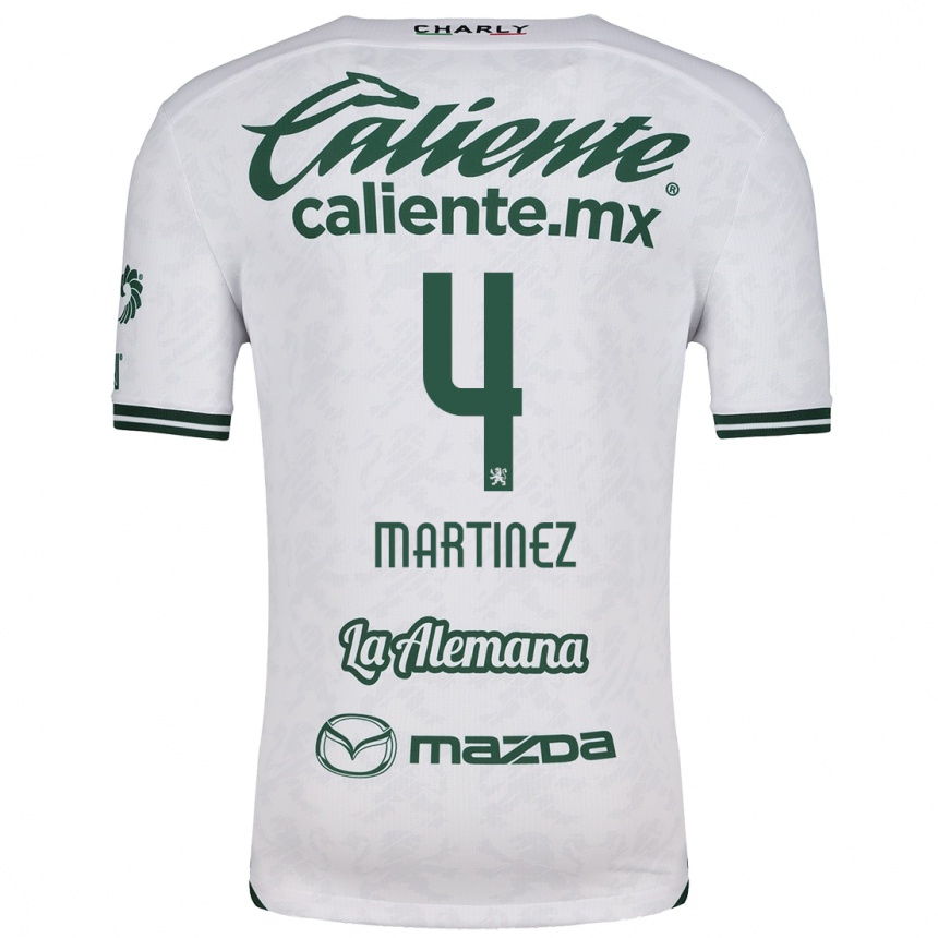 Kids Football Mitzi Martínez #4 White Green Away Jersey 2024/25 T-Shirt