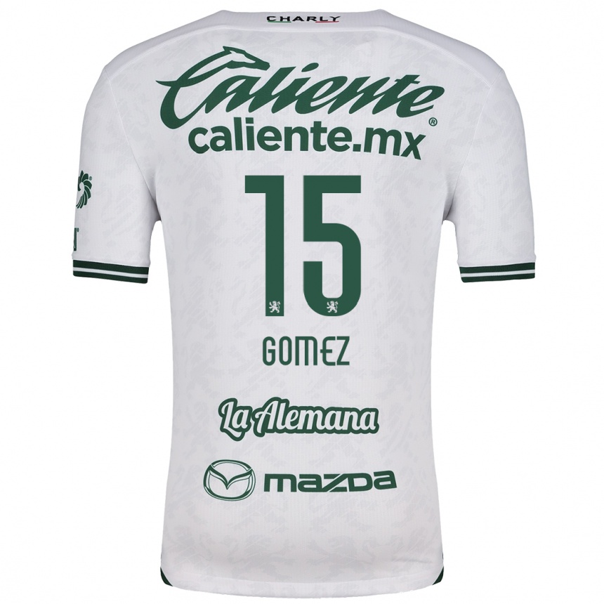 Kids Football Paulina Gómez #15 White Green Away Jersey 2024/25 T-Shirt