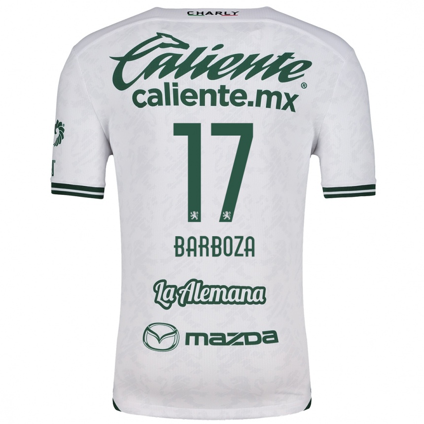 Kids Football Marypaz Barboza #17 White Green Away Jersey 2024/25 T-Shirt