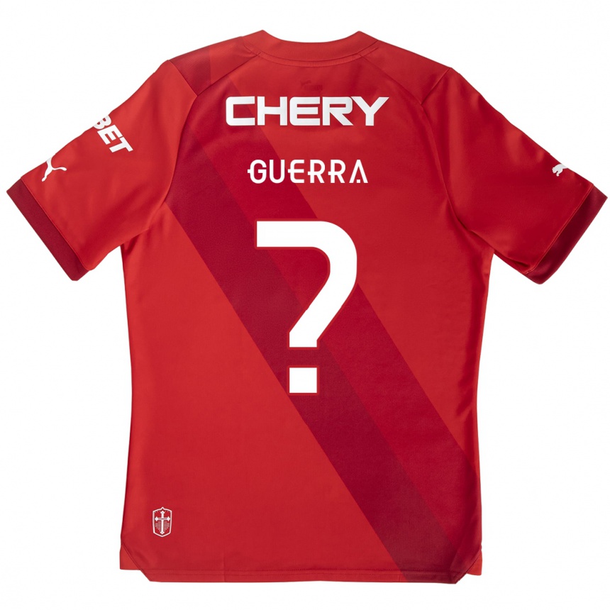 Kids Football Mateo Guerra #0 Red White Away Jersey 2024/25 T-Shirt