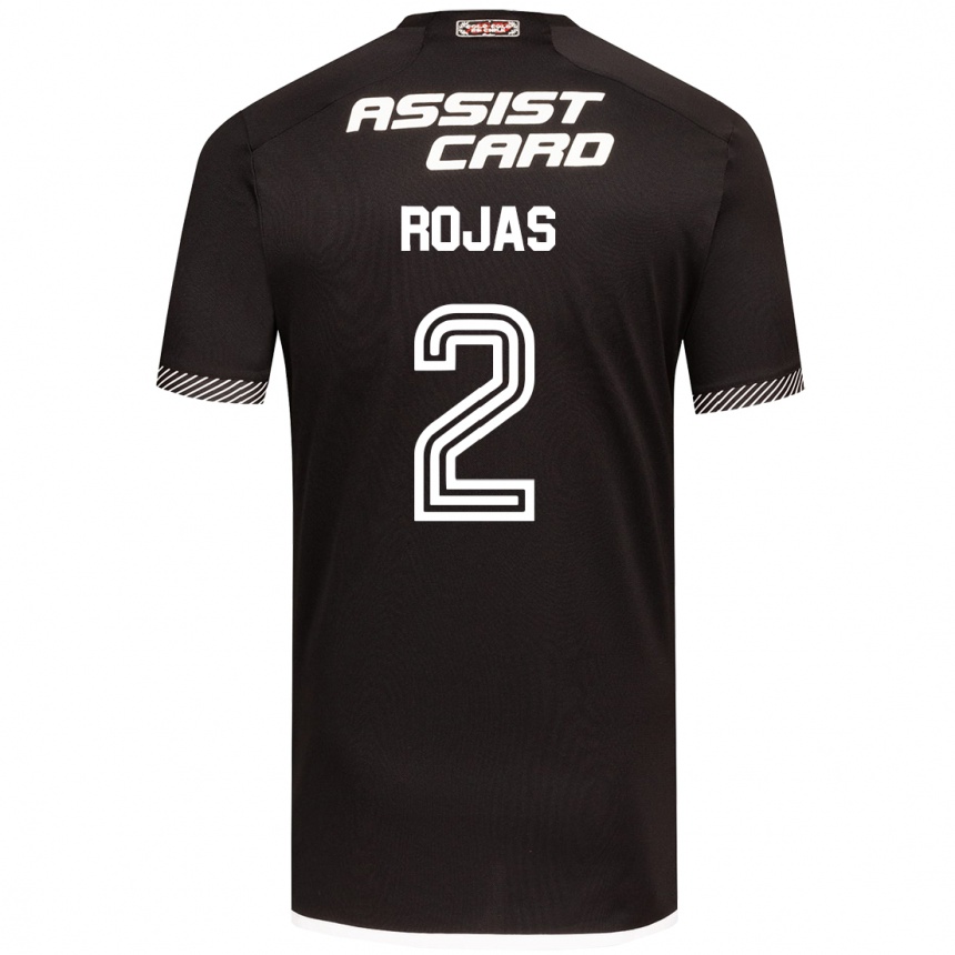 Kids Football Jeyson Rojas #2 Black White Away Jersey 2024/25 T-Shirt