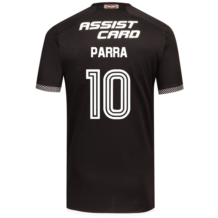 Kids Football Pablo Parra #10 Black White Away Jersey 2024/25 T-Shirt