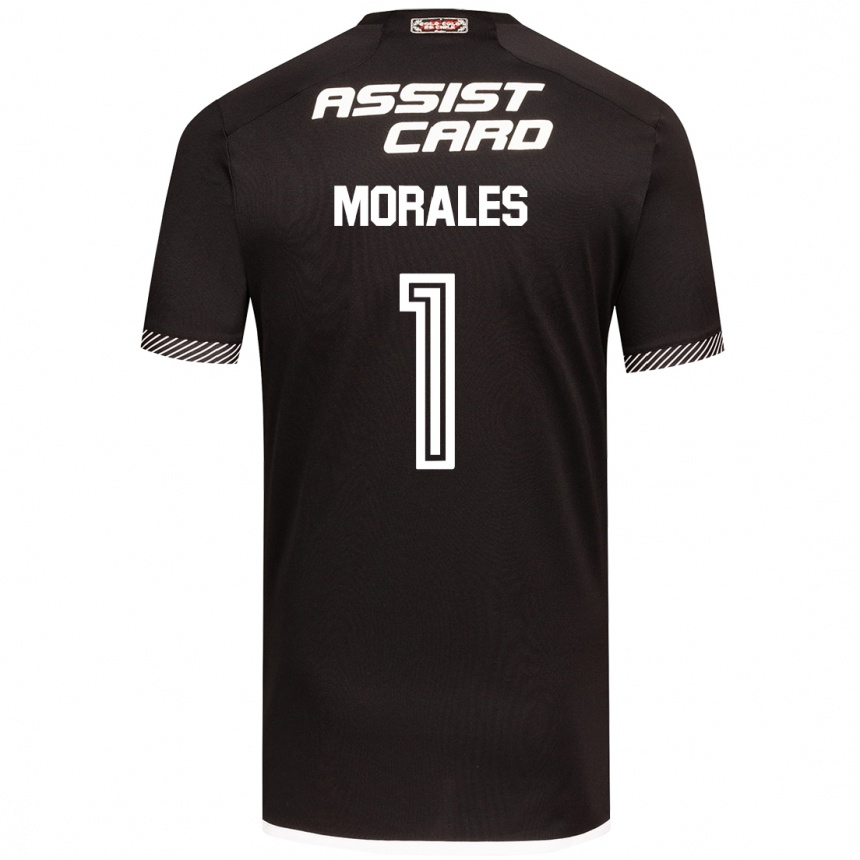 Kids Football Benjamin Morales #1 Black White Away Jersey 2024/25 T-Shirt