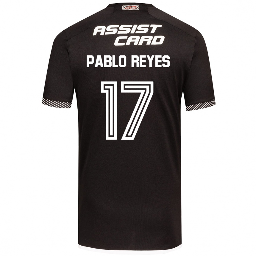 Kids Football Juan Pablo Reyes #17 Black White Away Jersey 2024/25 T-Shirt