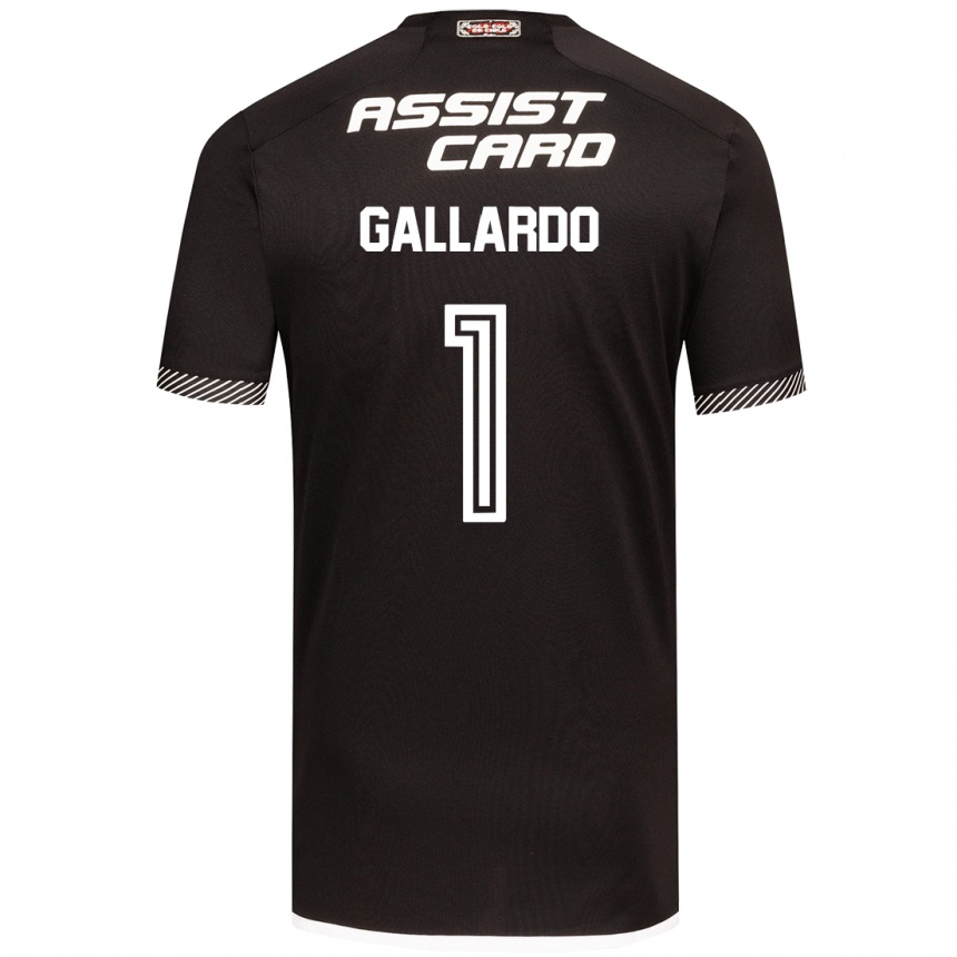 Kids Football Alexia Gallardo #1 Black White Away Jersey 2024/25 T-Shirt