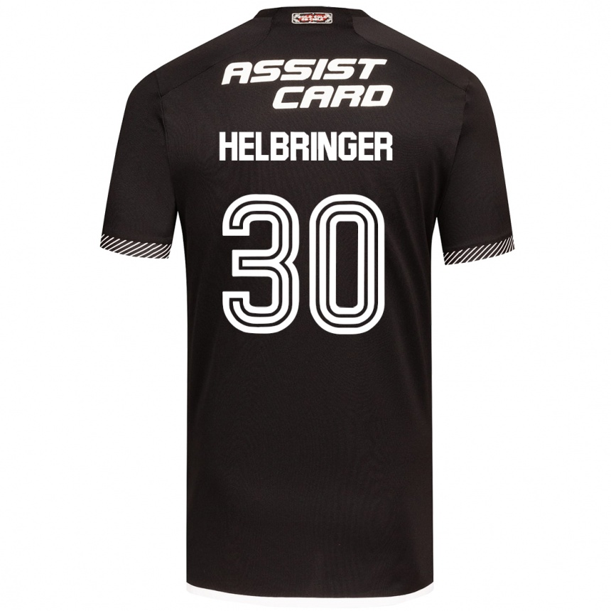 Kids Football Aixa Helbringer #30 Black White Away Jersey 2024/25 T-Shirt