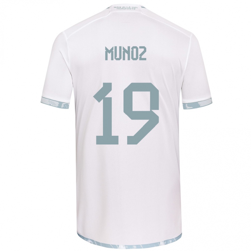 Kids Football Cristóbal Muñoz #19 White Grey Away Jersey 2024/25 T-Shirt