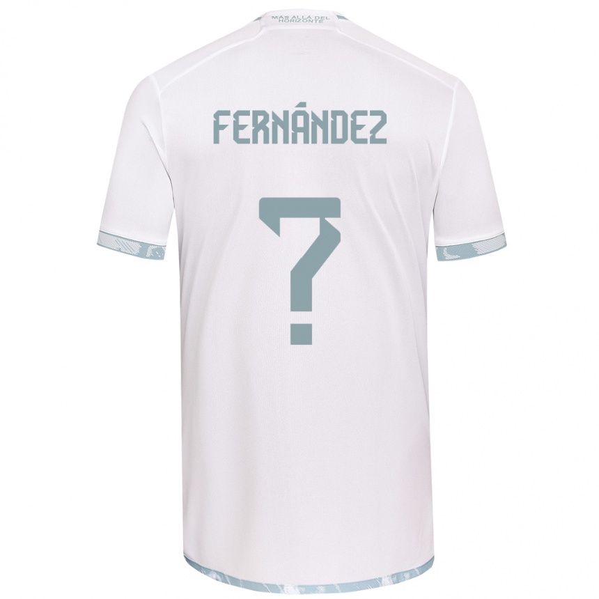 Kids Football Joaquín Fernández #0 White Grey Away Jersey 2024/25 T-Shirt