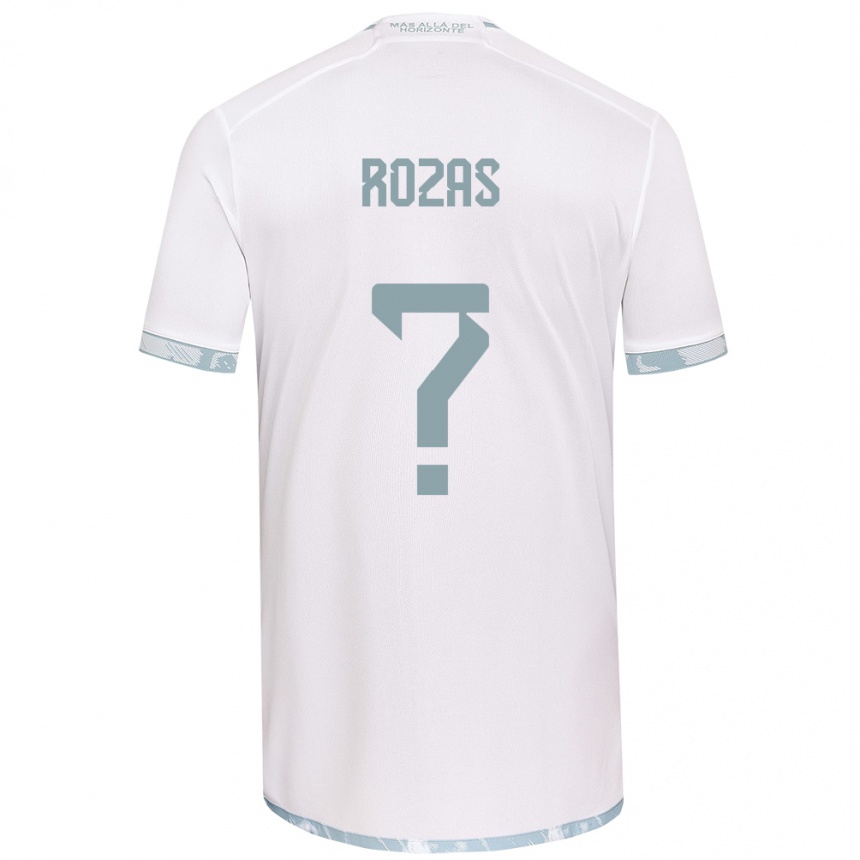 Kids Football Sergio Rozas #0 White Grey Away Jersey 2024/25 T-Shirt