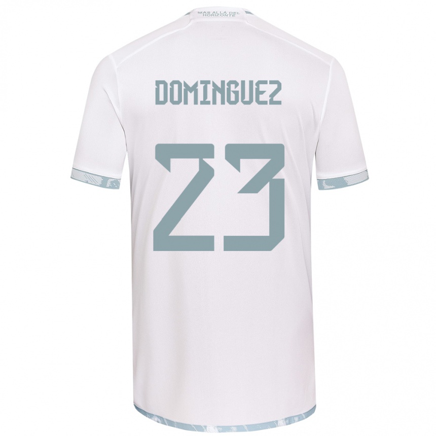 Kids Football Nery Domínguez #23 White Grey Away Jersey 2024/25 T-Shirt