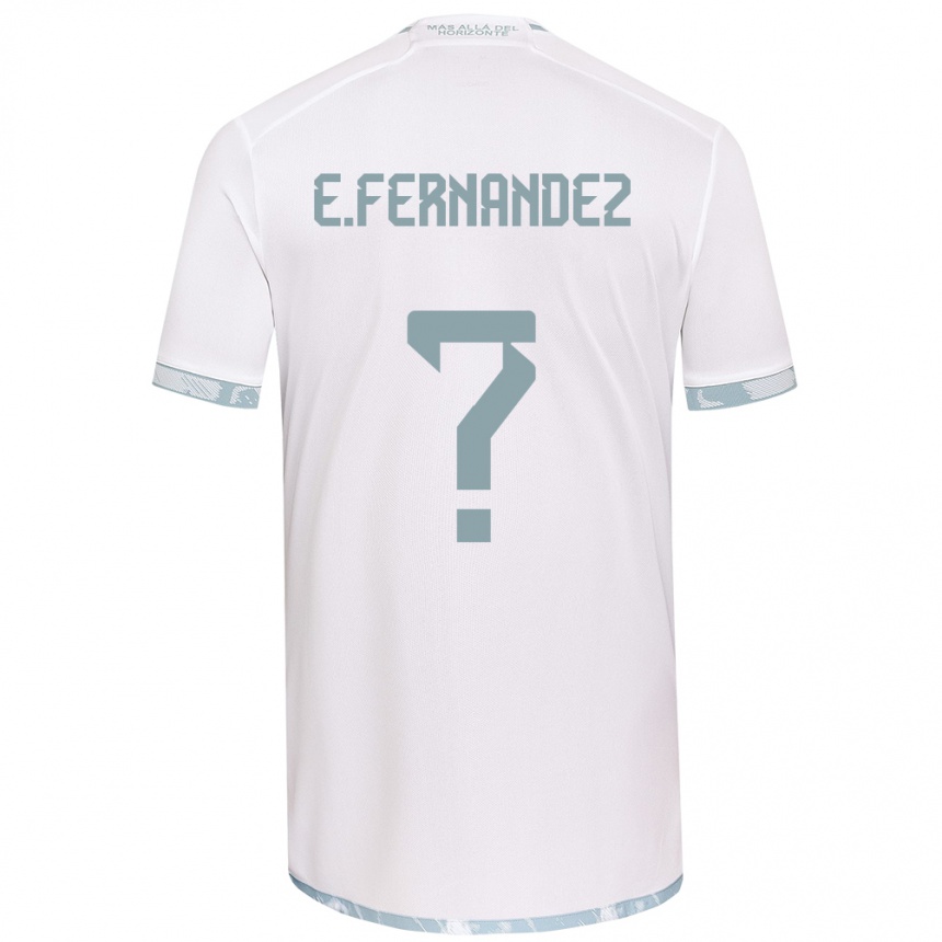 Kids Football Enzo Fernández #0 White Grey Away Jersey 2024/25 T-Shirt