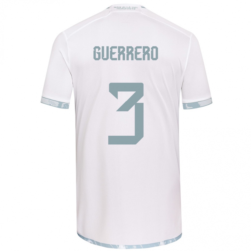 Kids Football Carla Guerrero #3 White Grey Away Jersey 2024/25 T-Shirt