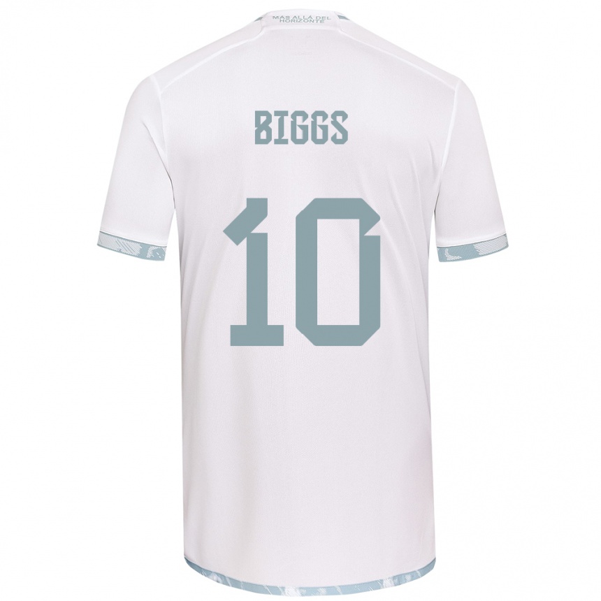 Kids Football Nicole Denise Fajre Biggs #10 White Grey Away Jersey 2024/25 T-Shirt