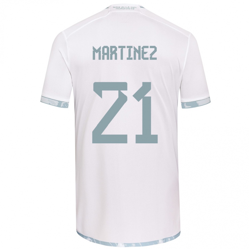 Kids Football Maria Martínez #21 White Grey Away Jersey 2024/25 T-Shirt