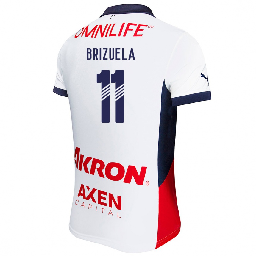 Kids Football Isaác Brizuela #11 White Red Blue Away Jersey 2024/25 T-Shirt