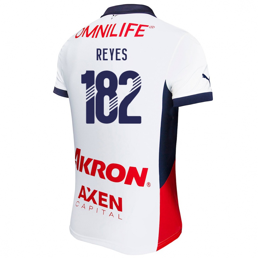 Kids Football Mauricio Reyes #182 White Red Blue Away Jersey 2024/25 T-Shirt