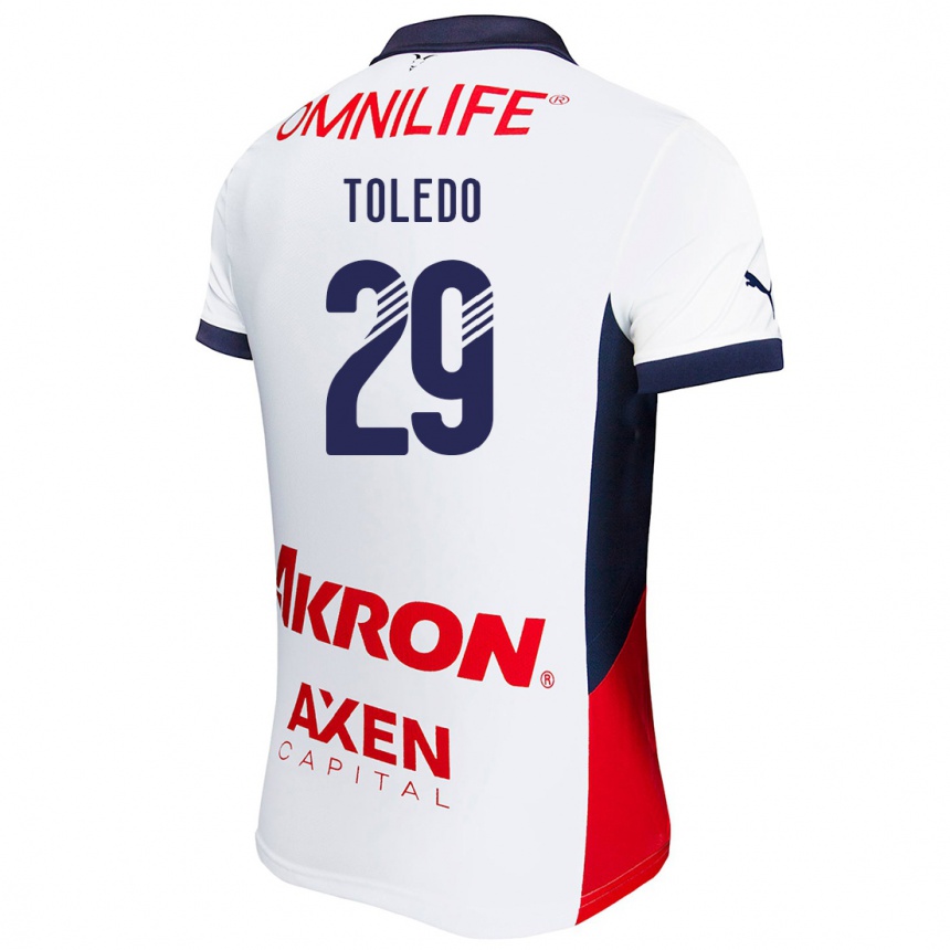 Kids Football Wendy Toledo #29 White Red Blue Away Jersey 2024/25 T-Shirt