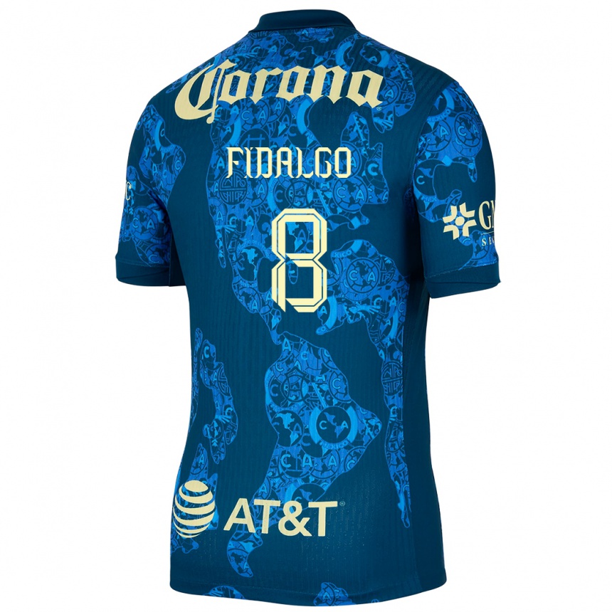 Kids Football Álvaro Fidalgo #8 Blue Yellow Away Jersey 2024/25 T-Shirt