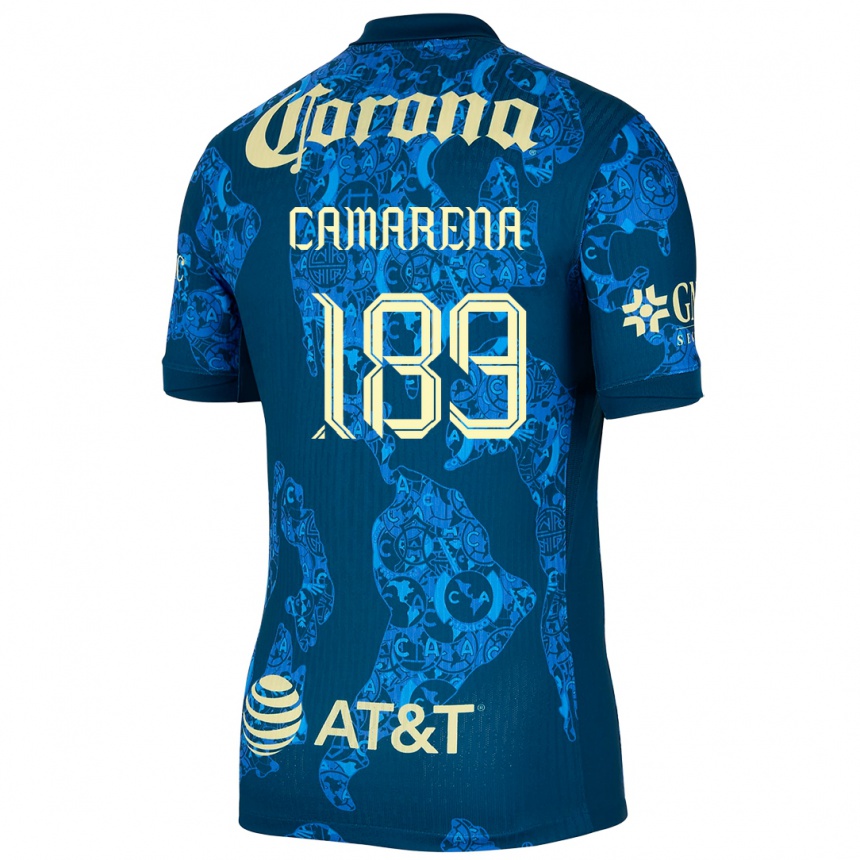 Kids Football Luis Camarena #189 Blue Yellow Away Jersey 2024/25 T-Shirt