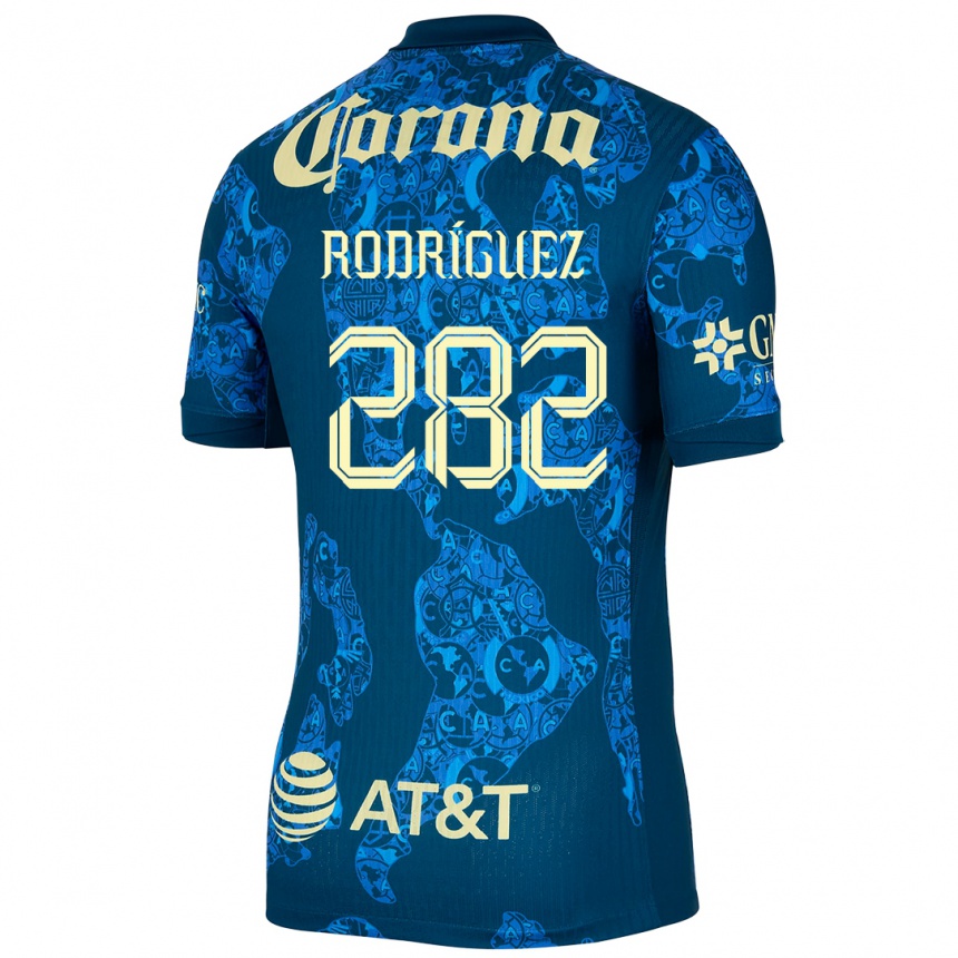 Kids Football Francisco Rodríguez #282 Blue Yellow Away Jersey 2024/25 T-Shirt