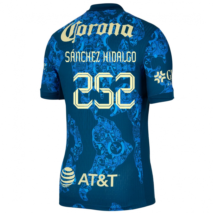 Kids Football Horacio Sánchez Hidalgo #252 Blue Yellow Away Jersey 2024/25 T-Shirt