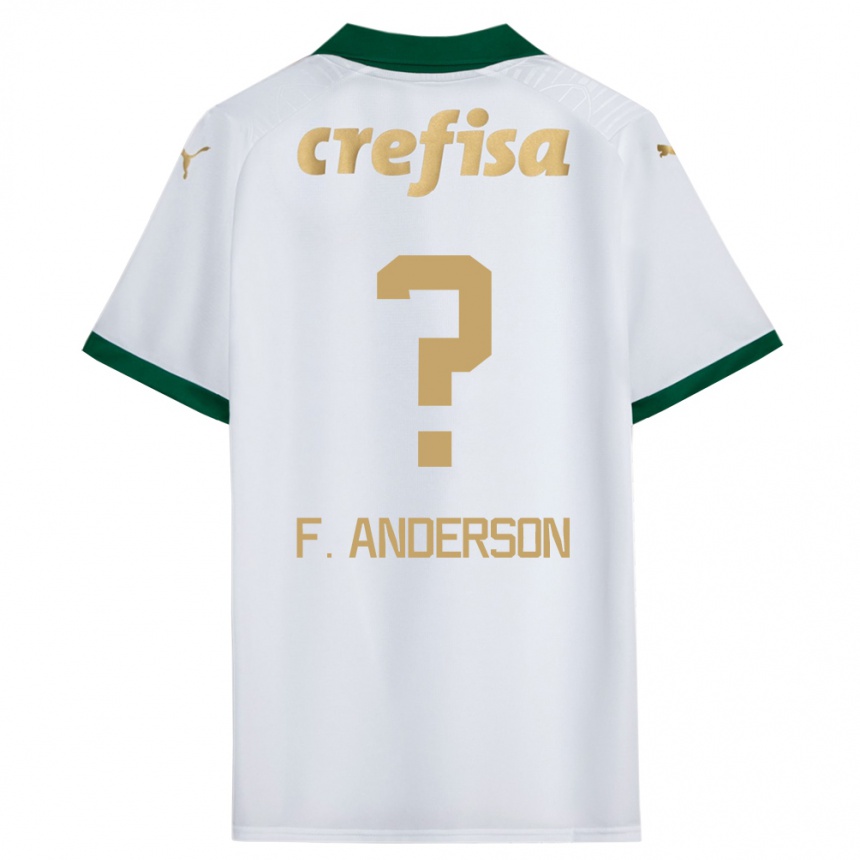 Kids Football Felipe Anderson #0 White Green Away Jersey 2024/25 T-Shirt