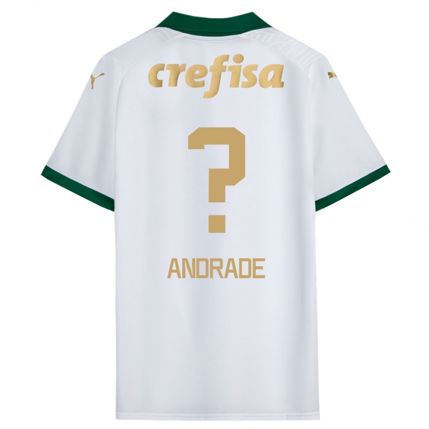 Kids Football Deivid Andrade #0 White Green Away Jersey 2024/25 T-Shirt