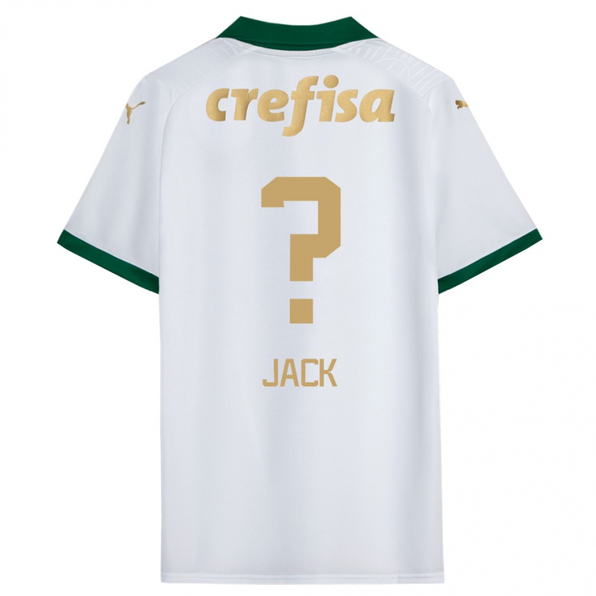 Kids Football Fellipe Jack #0 White Green Away Jersey 2024/25 T-Shirt