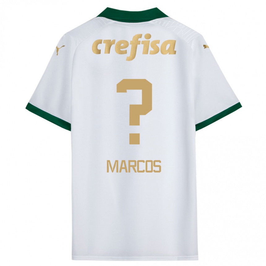 Kids Football Antônio Marcos #0 White Green Away Jersey 2024/25 T-Shirt