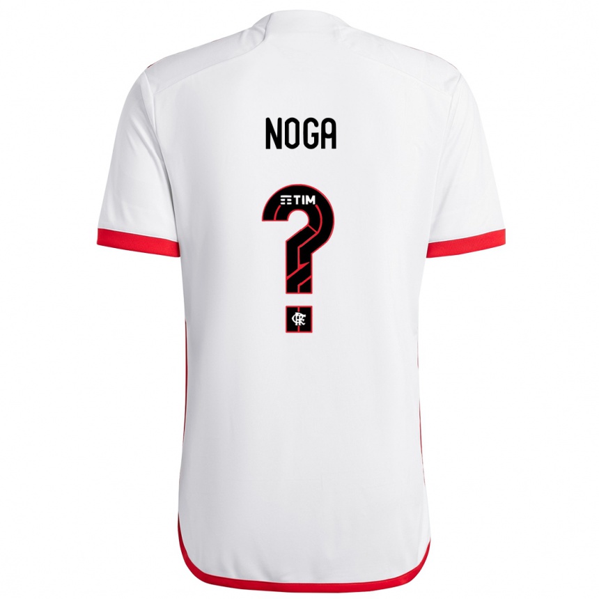 Kids Football Gabriel Noga #0 White Red Away Jersey 2024/25 T-Shirt