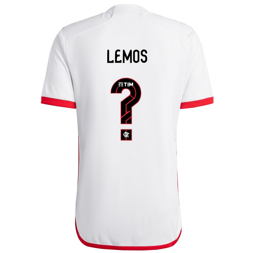 Kids Football Pedro Lemos #0 White Red Away Jersey 2024/25 T-Shirt