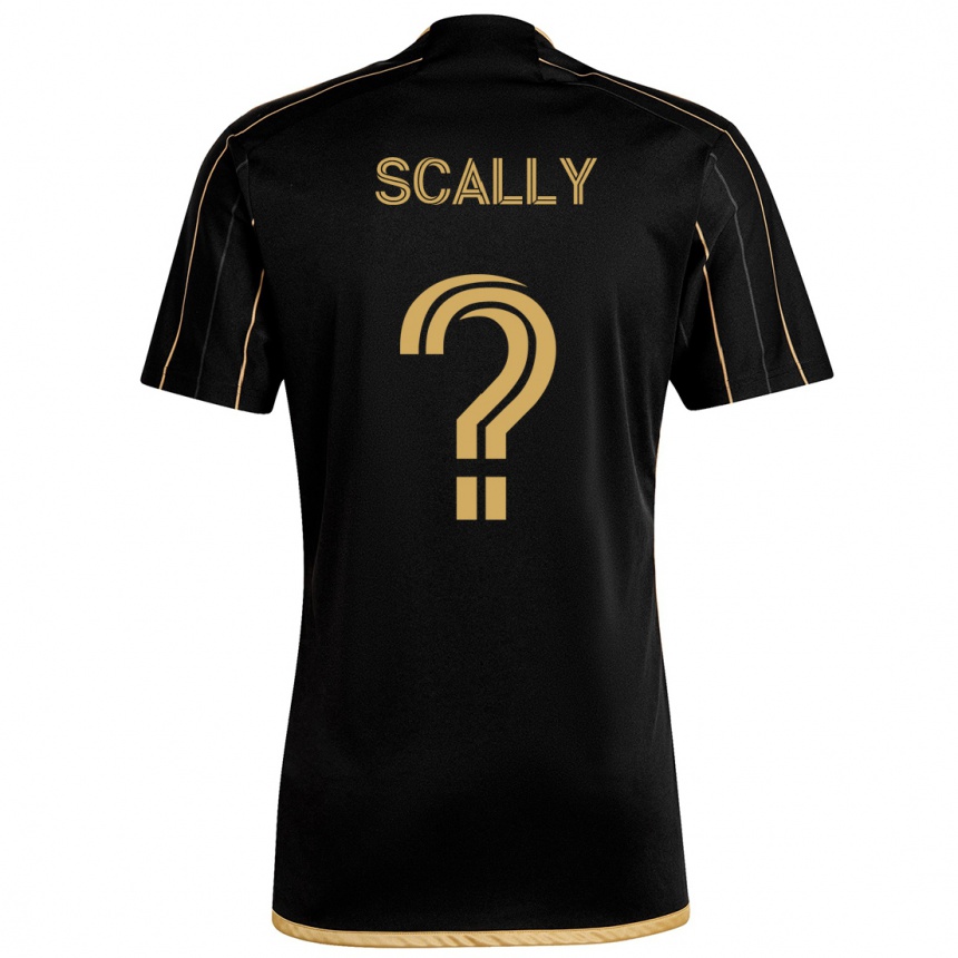 Men Football Ethan Scally #0 Black Gold Home Jersey 2024/25 T-Shirt