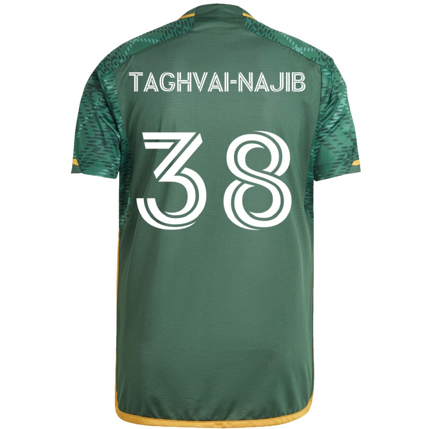 Men Football Braxton Taghvai-Najib #38 Green Orange Home Jersey 2024/25 T-Shirt