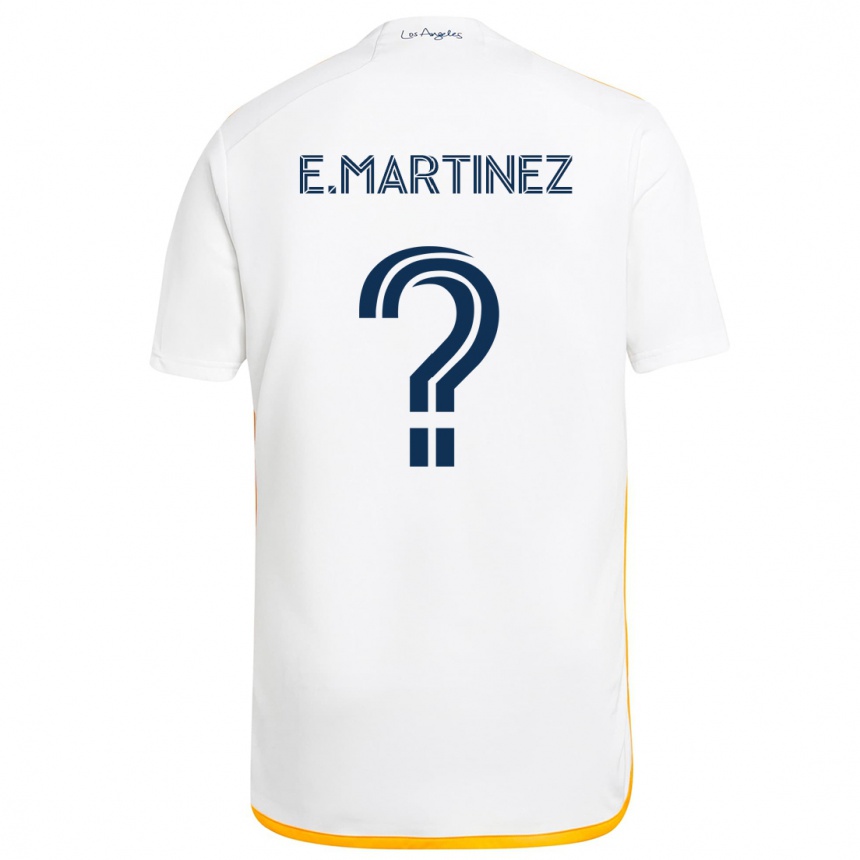 Men Football Enrique Martinez #0 White Yellow Home Jersey 2024/25 T-Shirt